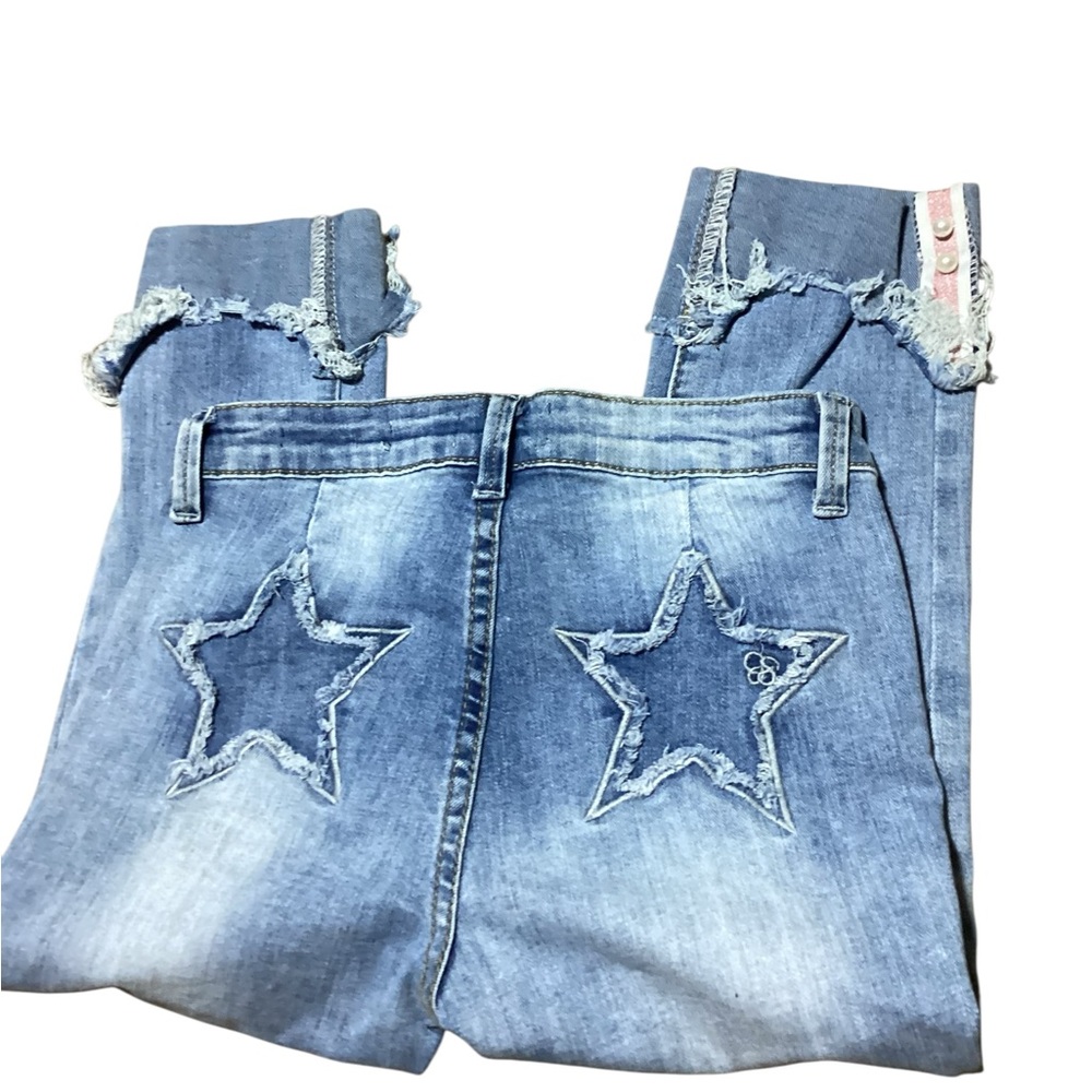 Jessica Simpson Blue Jeans with Distressed Cuffs